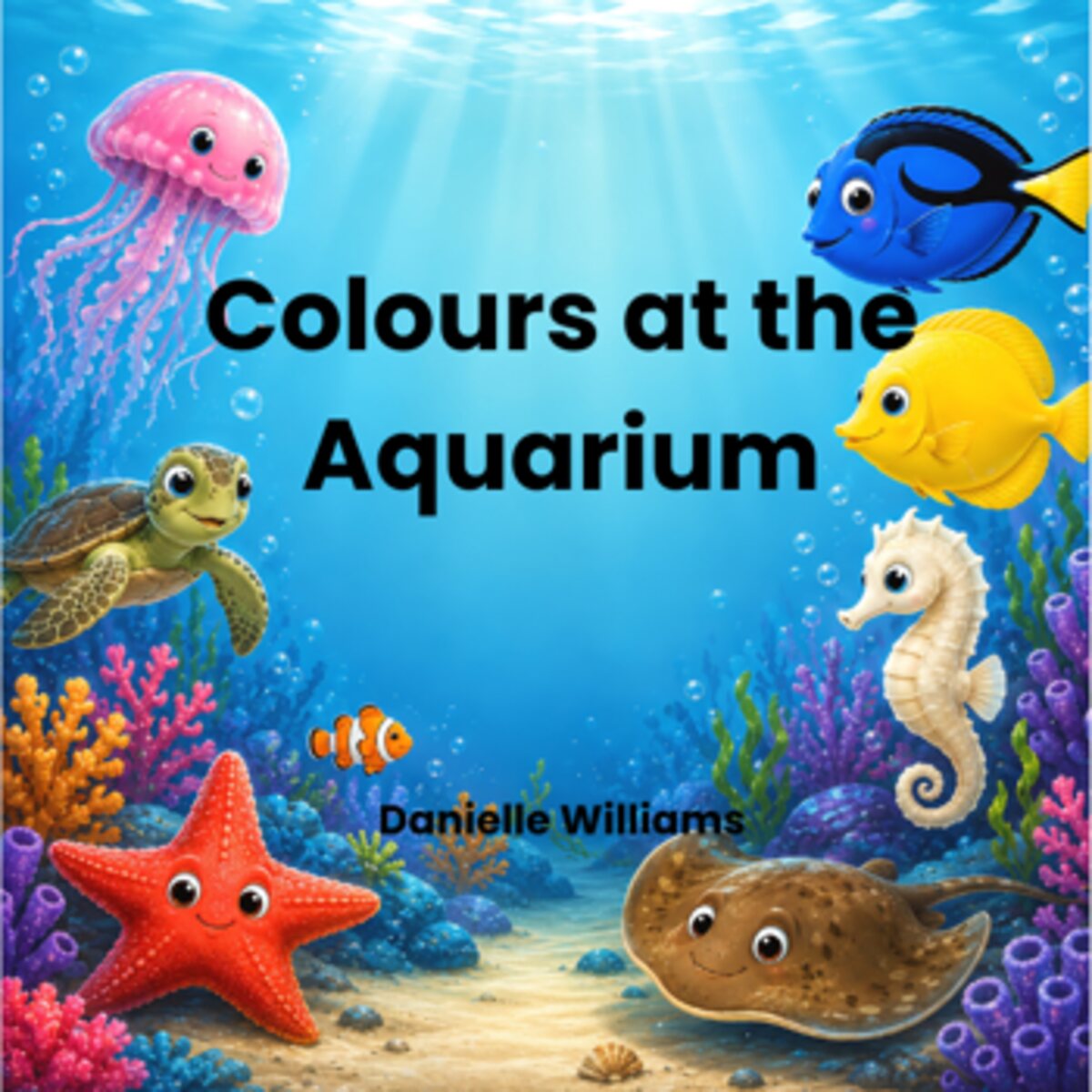 Front cover of Colours at the Aquarium by Danielle Williams