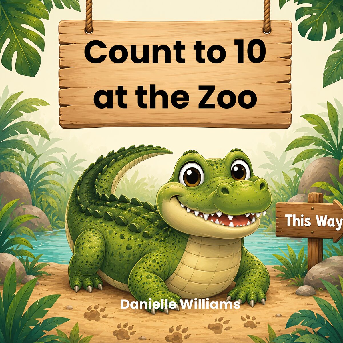 Front cover of Count to 10 at the Zoo by Danielle Williams